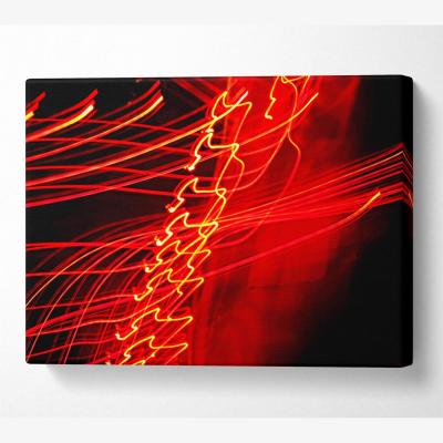 The Range Red Distraction Canvas Print Wall Art - Yellow / 81.28cm