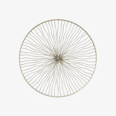 The Range Sunburst Round Metal Wall Art - Gold/Champagne
