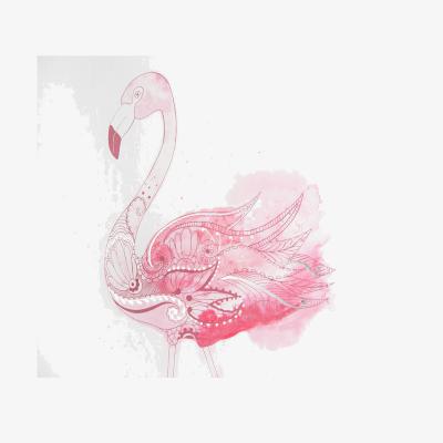 The Range Art for the Home Fabulous Flamingo Printed Canvas - Cream