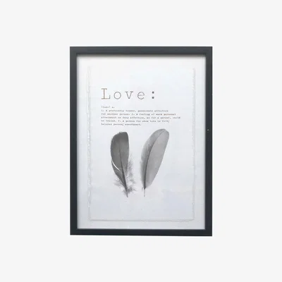 The Range Feather Love & Dream Foiled Framed Art