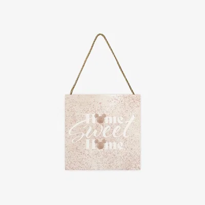 The Range Mickey Mouse (Home Sweet Home) Wooden Block - White