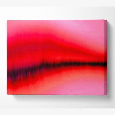 The Range Pink Sound Wave Canvas Print Wall Art - Yellow / 50.8cm