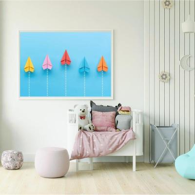 The Range Paper Aeroplanes Art Print - Blue / 59.4cm