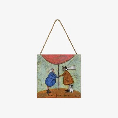 The Range Sam Toft (Love, Love, Love) Wooden Block - White