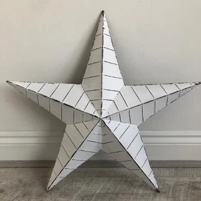 The Range Amish Style Barn Star - White