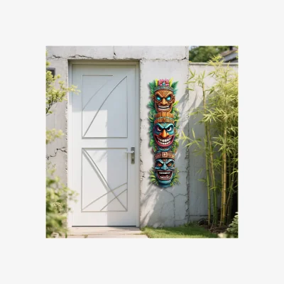 The Range Indoor and Outdoor Tiki Trio Wall Hanging