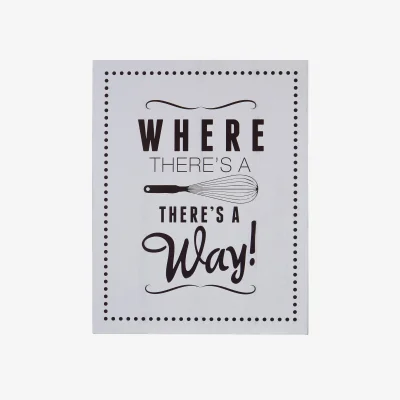 The Range Pun and Games Where There's A Whisk Wall Plaque - Black, Grey