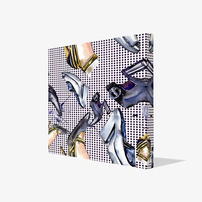The Range Fashionable sketch Canvas print - Blue / 61cm
