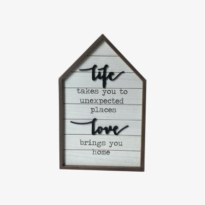 The Range Home Quote Wooden Effect Plaque