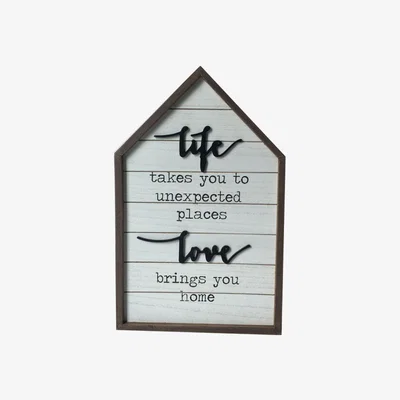 The Range Home Quote Wooden Effect Plaque