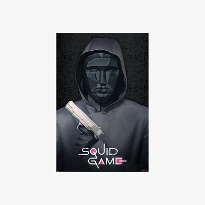 The Range Squid Game Mask Man Poster - Black