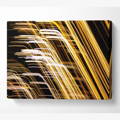 The Range Intense Golden Light Canvas Print Wall Art - Yellow / 35.56cm