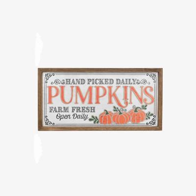 The Range Farm Fresh Pumpkin Plaque - Multicolour