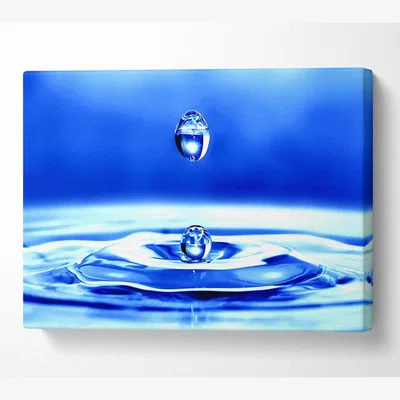 The Range Droplet Twin Canvas Print Wall Art - Yellow / 66.04cm