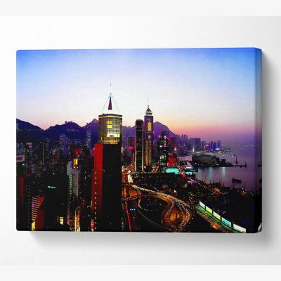 The Range Hong Kong Surreal Nights Canvas Print Wall Art - Yellow / 81.28cm