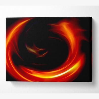 The Range Circle Of Fire Canvas Print Wall Art - Yellow / 35.56cm