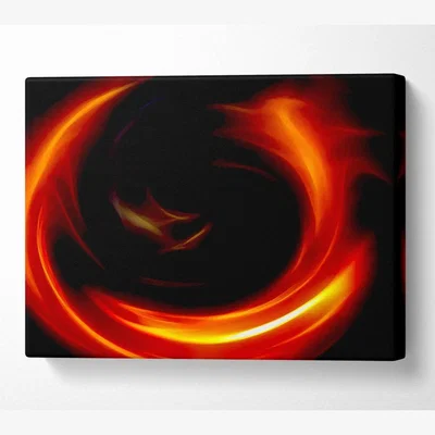 The Range Circle Of Fire Canvas Print Wall Art - Yellow / 35.56cm