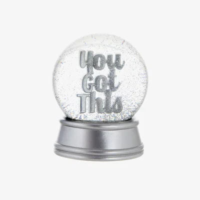 The Range You Got This Novelty Glitter Snow Globe Ornament  - Silver