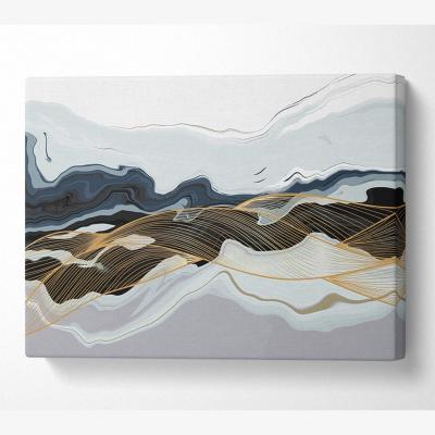 The Range Abstract Layers Of Rock - Yellow / Double XL 40 x 56 Inches