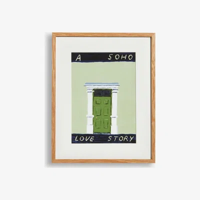 Soho Home Lucy Mahon Greek Street Print, A4 Oak Frame