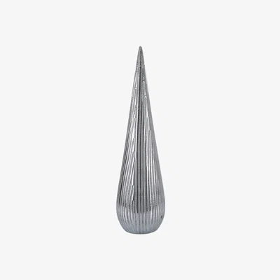 Teddy Beau Deco Home Silver Cone Decoration