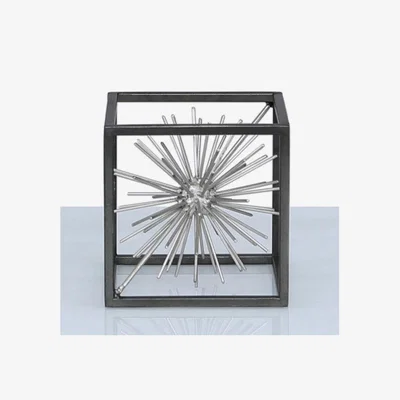 Teddy Beau Deco Home 13cm Black & Silver Starburst Decoration