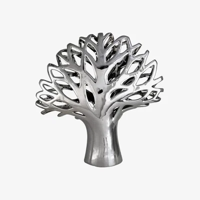 Teddy Beau Deco Home 40cm Tree Decoration Silver