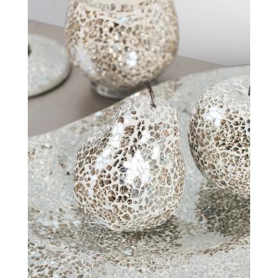 Teddy Beau Deco Home Mercury Sparkle Mosaic Pear Decoration
