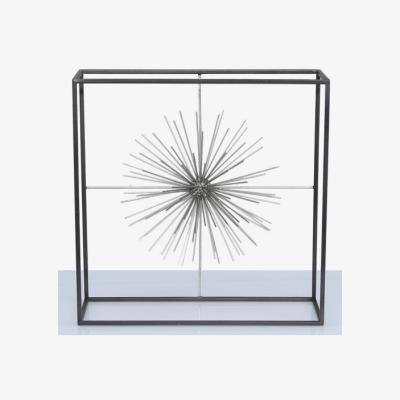 Teddy Beau Deco Home 40cm Starburst Decoration Black With Silver Ball / Silver