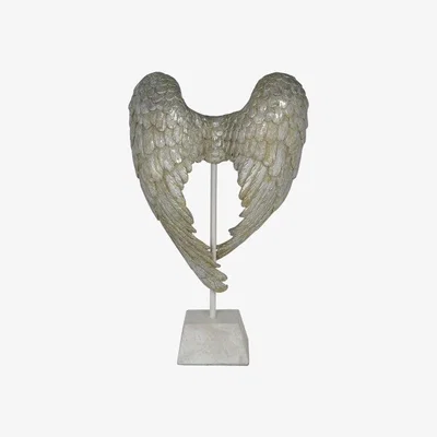 Teddy Beau Deco Home Antique Mother Of Pearl Angel Wings Sculpture