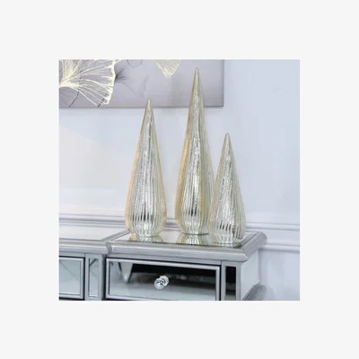Teddy Beau Deco Home Medium 40cm Champagne Cone Decoration
