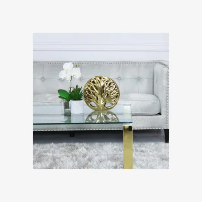 Teddy Beau Deco Home Medium Gold Tree Disk Decoration