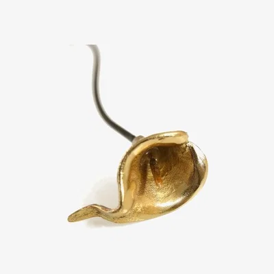 Teddy Beau Deco Home 44cm Gold Metal Cala Lily / Gold