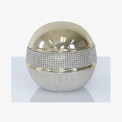 Teddy Beau Deco Home Medium 12.5cm Glitz And Champagne Decorative Ball