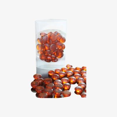 Teddy Beau Deco Home Orange Lustre Glass Decoration in Pvc Box
