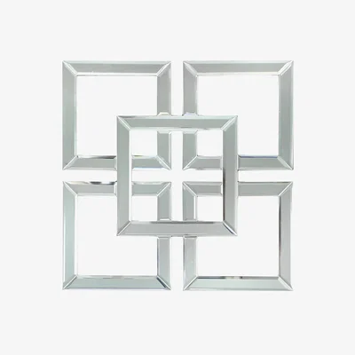Teddy Beau Deco Home Small Geo Mirrored Wall Art 40cm