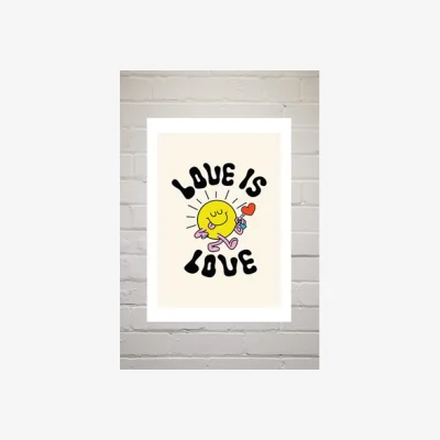 Urban Outfitters Love Is Love Wall Art Print - Assorted UK 3 at Urban Outfitters