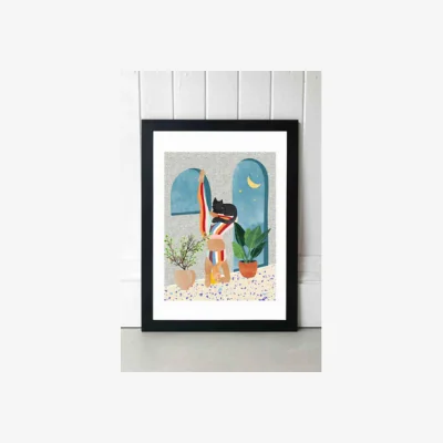 Urban Outfitters 83 Oranges Headstand Wall Art Print - Black UK 3 at Urban Outfitters