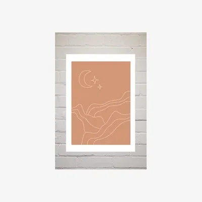 Urban Outfitters Sundry Society Lunar Landscape Wall Art Print - Assorted UK 3 at Urban Outfitters
