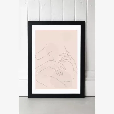 Urban Outfitters Flower Love Child The Lovers Wall Art Print - Black UK 3 at Urban Outfitters