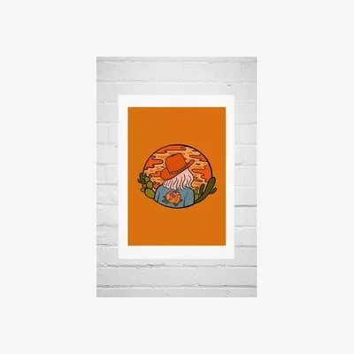 Urban Outfitters Doodle By Meg Cowgirl Wall Art Print - Assorted 1 at Urban Outfitters