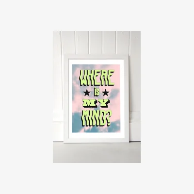 Urban Outfitters My Mind Wall Art Print - White 2 at Urban Outfitters