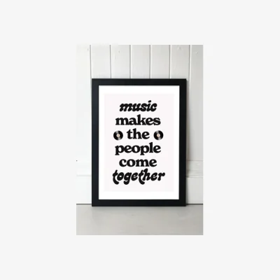 Urban Outfitters Come Together Wall Art Print - Black UK 3 at Urban Outfitters
