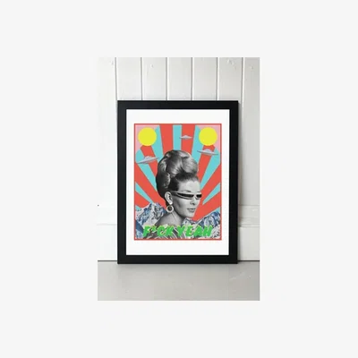 Urban Outfitters Msgonzalez F**K Yeah Wall Art Print - Black UK 3 at Urban Outfitters