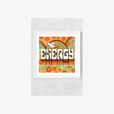Urban Outfitters Golden Daze Energy Wall Art Print - White 1 at Urban Outfitters