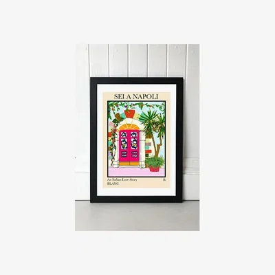Urban Outfitters blanchouse Naples Wall Art Print - Black UK 3 at Urban Outfitters