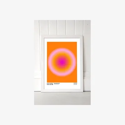 Urban Outfitters Luck Wall Art Print - White 1 at Urban Outfitters