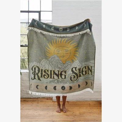 Urban Outfitters Urban Outfitters Rising Sign Art Throw - Green ALL