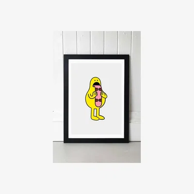 Urban Outfitters AYEYOKP Skater Blob Wall Art Print - Black 1 at Urban Outfitters