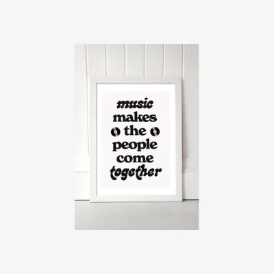 Urban Outfitters Come Together Wall Art Print - White UK 3 at Urban Outfitters